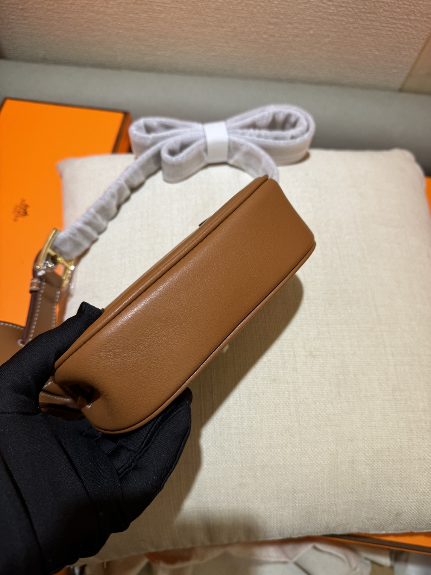 Hermes Kelly Moove Shoulder Bag In Brown Swift Leather